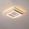 Đèn ốp trần vuông viền trắng đơn giản LMO - 966 - 20