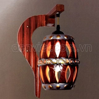 Đèn tường gỗ DPN84162 thiết kế hình bình rượu