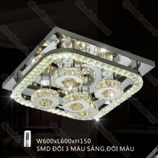 Đèn mâm LED vuông cao cấp tràn trí nội thất QML7489