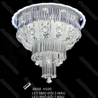 Đèn mâm áp trần LED thiết kế hiện đại trang trí phòng khách QML7506