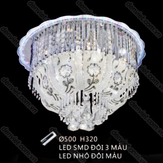 Đèn mâm LED tròn trang trí phòng khách thiết kế hiện đại QML7507