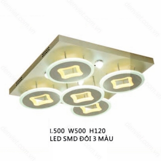 Đèn mâm LED vuông trang trí phòng khách QML7540