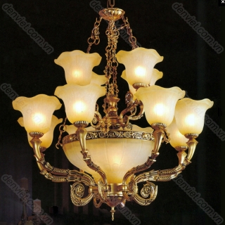 Đèn chùm cổ điển phong cách Châu Âu DKM18939/12 trang trí phòng khách