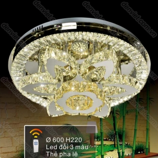 Đèn chùm LED pha lê cao cấp trang trí phòng khách