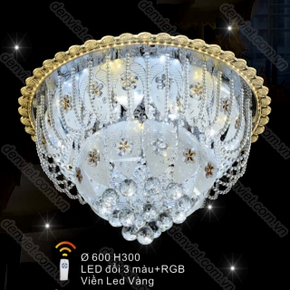 Đèn mâm LED tròn cao cấp giá rẻ thiết kế hiện đại trang trí phòng khách
