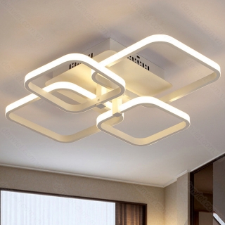 Đèn chùm áp trần hiện đại thiết kế đơn giản trang trí phòng khách
