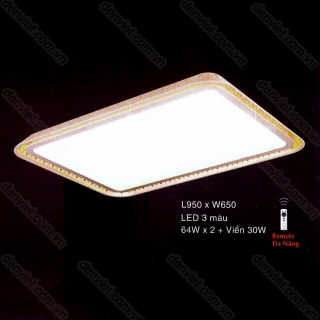 Đèn mâm áp trần hiện đại LED 3 màu AML8386