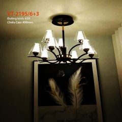 Đèn Chùm phòng khách đơn giản hiện đại 8 Bóng Hình Nón Đơn Giản VT-2195-6+3