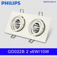 Đèn LED âm trần Philips GD022B 2x6w10W