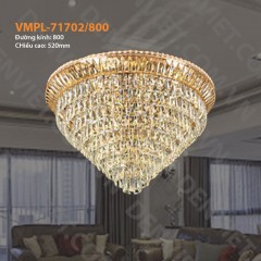 Đèn Mâm Ốp Trần Pha Lê Phòng Khách VMPL-71702-800