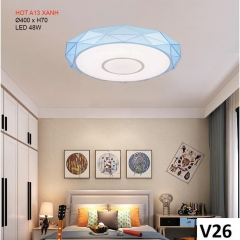 Đèn ốp trần phòng ngủ hiện đại HOT A13 XANH