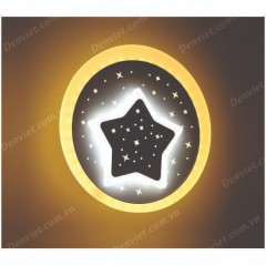 Đèn tường tròn hiện đại hoa tiết hình ngôi sao YVL95